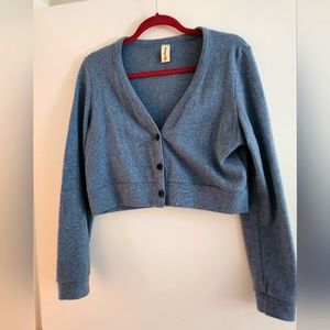 Smoking Lily cropped wool blend cardigan